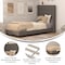 Flash Furniture Charcoal Queen Platform Bed with Headboard YK-1078-CHAR-T-GG - alternate 3